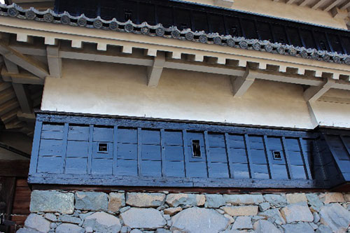 松本城 天守の壁と下見板