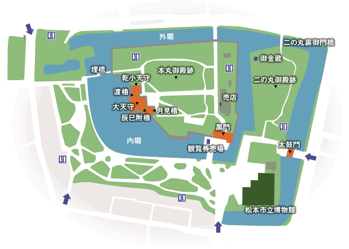 松本城場内地図