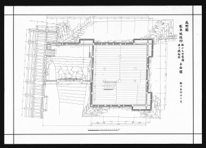 松本城竣功乾小天守一階・渡り櫓地階平面図